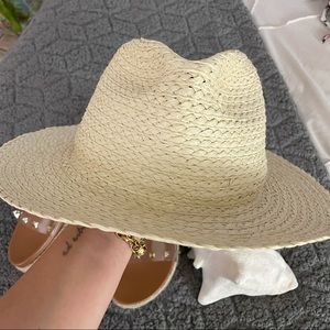 BCBG straw beach hat